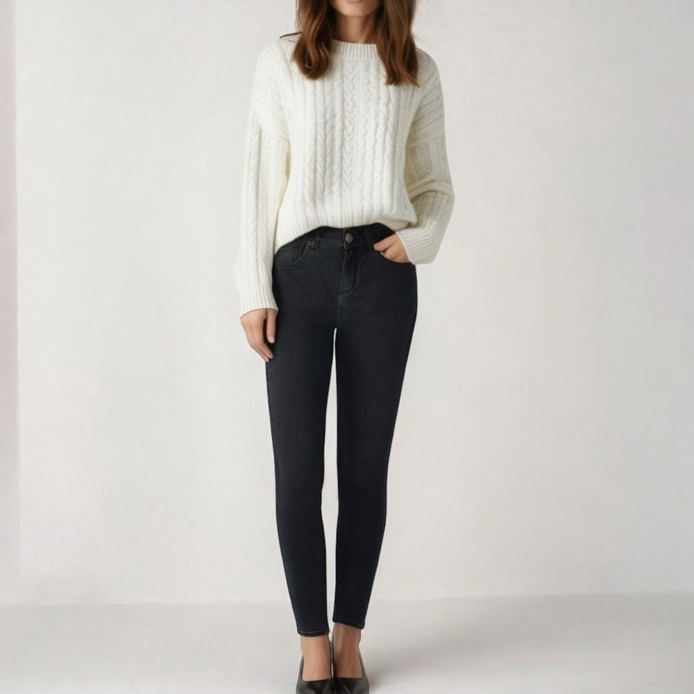 LOFT Modern Skinny Polka Dot Jeans Size 26